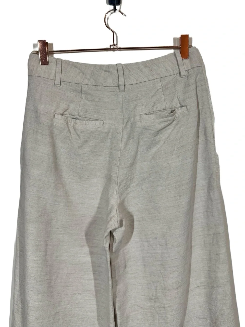 Aritzia Wilfred The Effortless Pant Linen High-Waisted Wider-Leg Natural Ecru